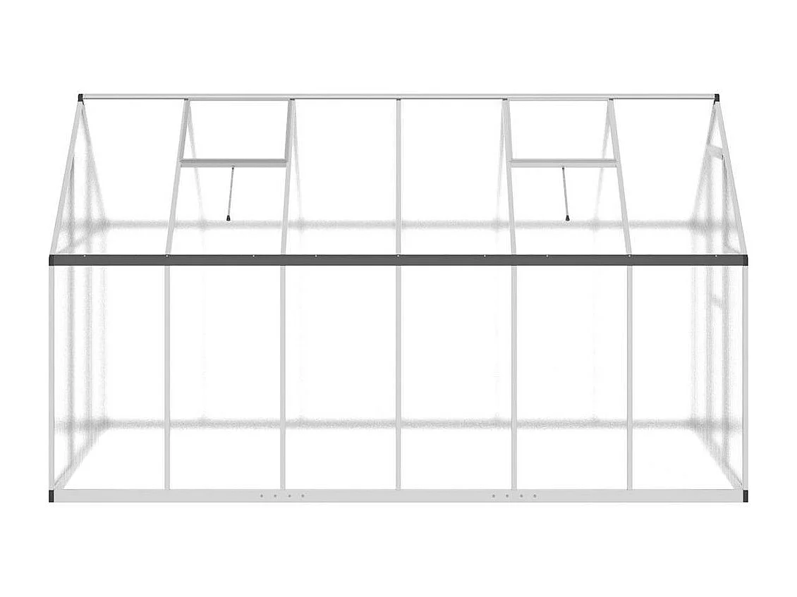 Serre tente abri plante aluminium argenté 334 x 169 x 195 cm 02_0044523