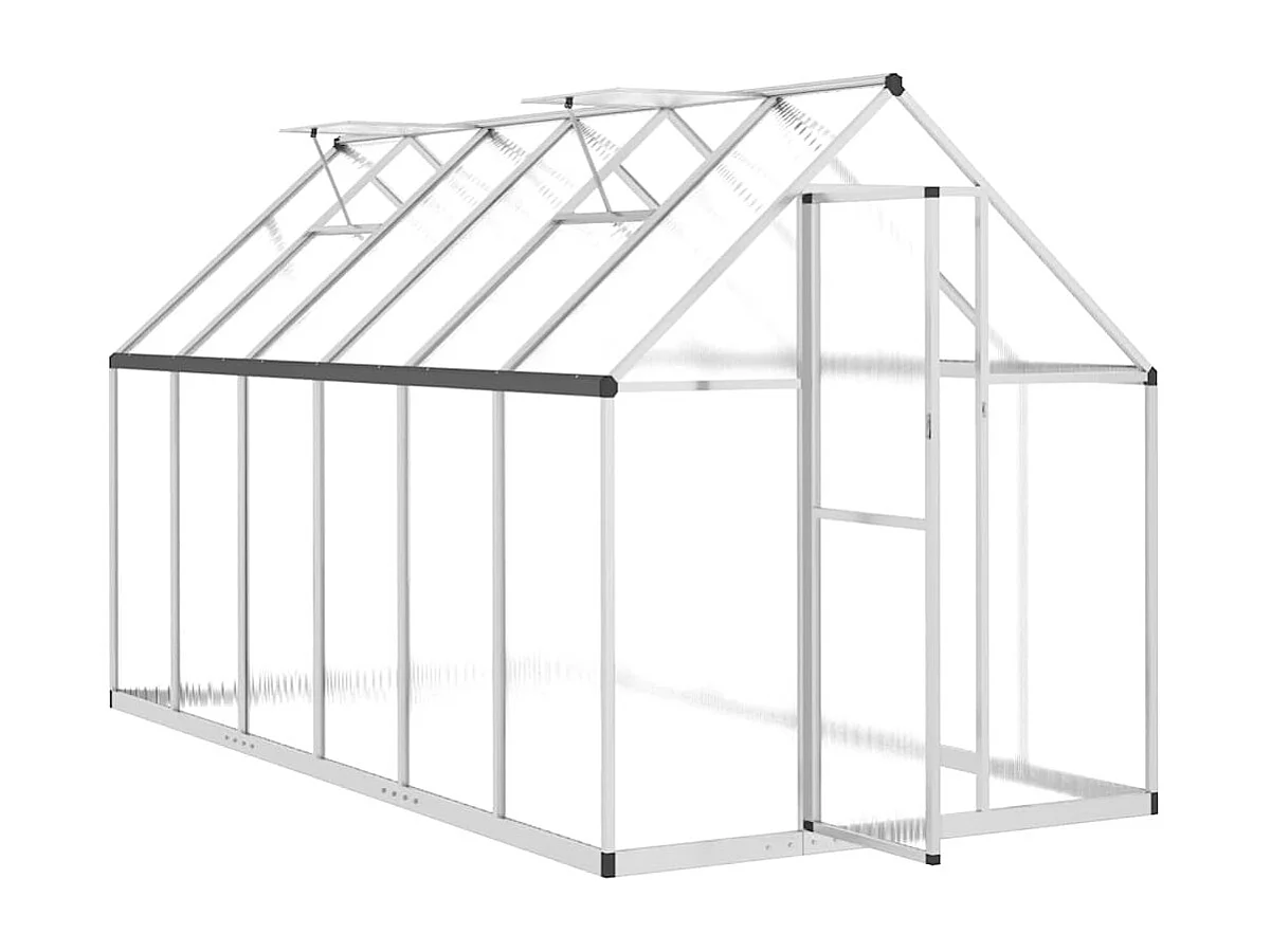 Serre tente abri plante aluminium argenté 334 x 169 x 195 cm 02_0044523