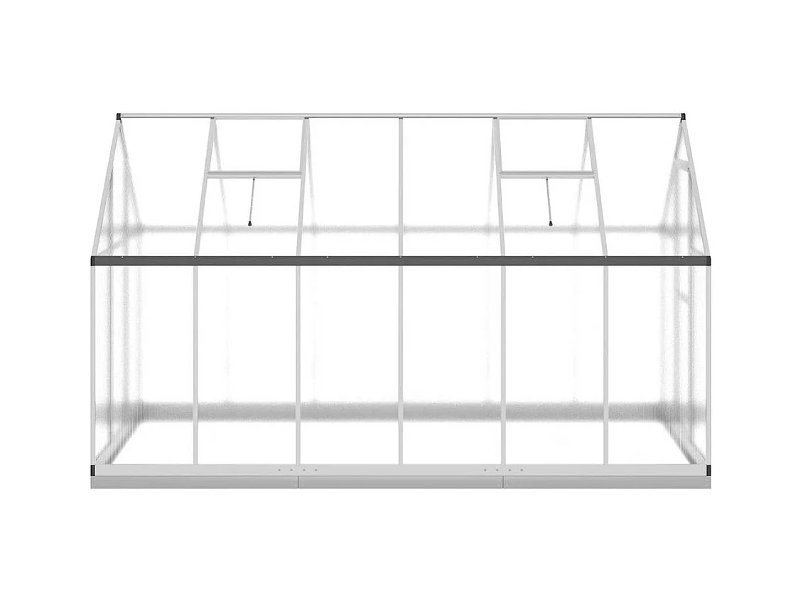 Serra tenda riparo piante fiori ortaggi con base telaio argento 334 x 169 x 202 cm alluminio argento 02_0044524