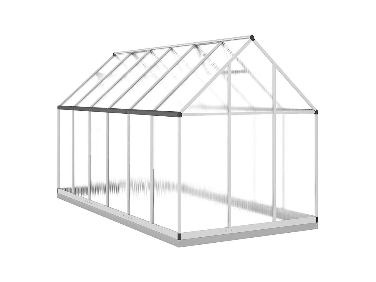 Serra tenda riparo piante fiori ortaggi con base telaio argento 334 x 169 x 202 cm alluminio argento 02_0044524