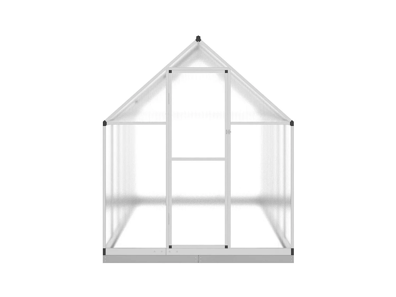 Invernadero de carpa para plantas flores y verduras con estructura de base plateada 334 x 169 x 202 cm aluminio Plata 02_0044524