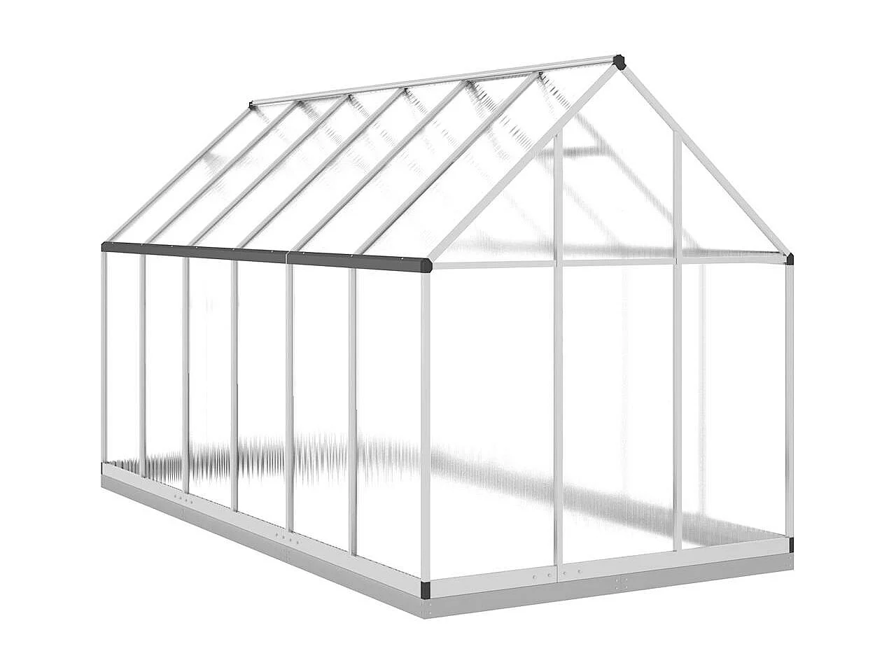 Invernadero de carpa para plantas flores y verduras con estructura de base plateada 334 x 169 x 202 cm aluminio Plata 02_0044524