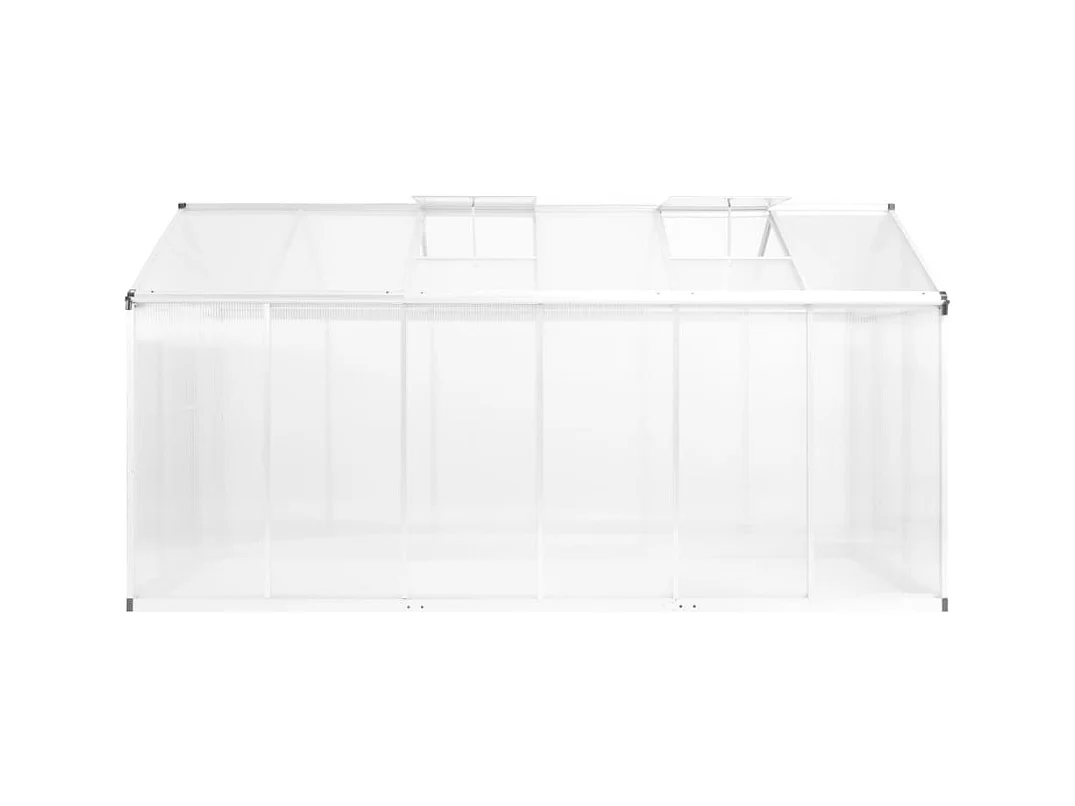 Serra tenda riparo piante fiori ortaggi alluminio 362 x 190 x 195 cm 1341 m³ Trasparente 02_0044468