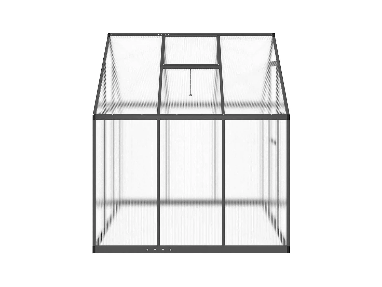 Invernadero de carpa para plantas flores y verduras con estructura de base 169 x 169 x 195 cm aluminio antracita 02_0044488