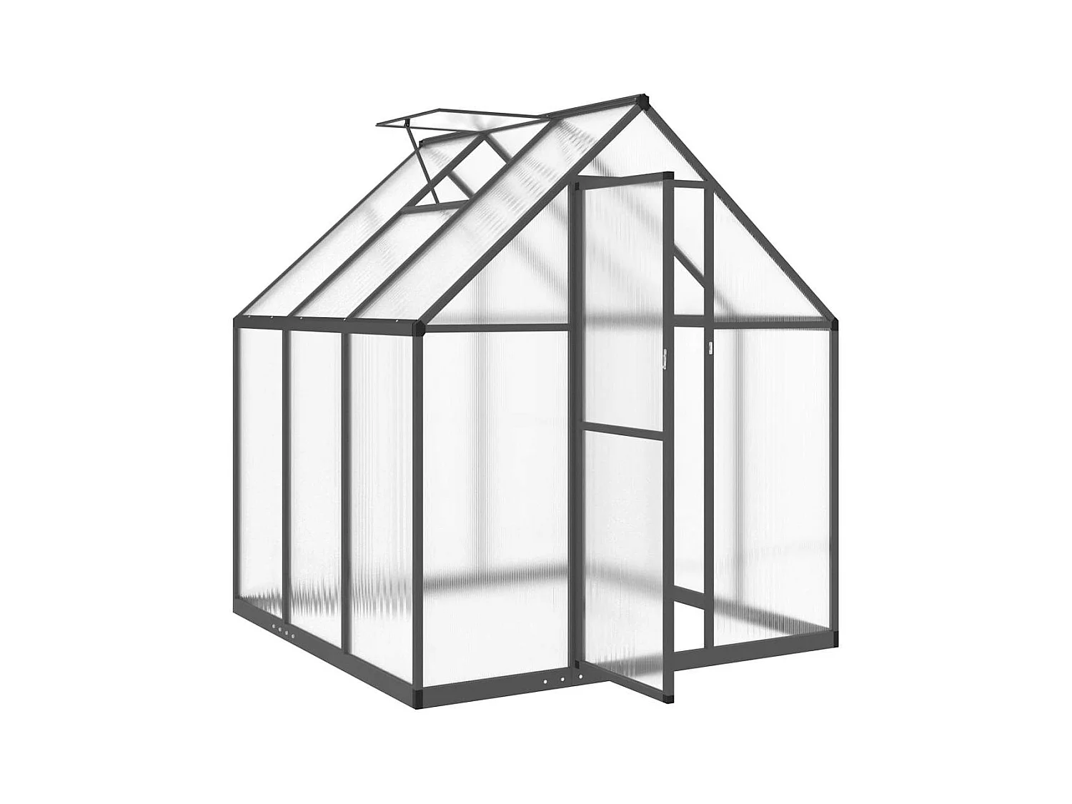 Invernadero de carpa para plantas flores y verduras con estructura de base 169 x 169 x 195 cm aluminio antracita 02_0044488