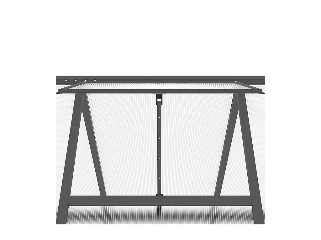 Invernadero de carpa para plantas flores y verduras con estructura de base 169 x 169 x 195 cm aluminio antracita 02_0044488
