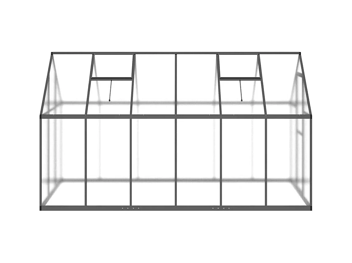 Invernadero de carpa para plantas flores y verduras con estructura de base 334 x 169 x 195 cm aluminio antracita 02_0044501