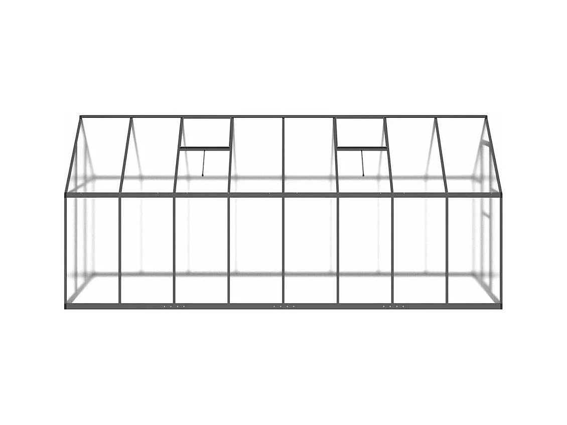 Invernadero de carpa para plantas flores y verduras con estructura de base 445 x 169 x 195 cm aluminio antracita 02_0044505