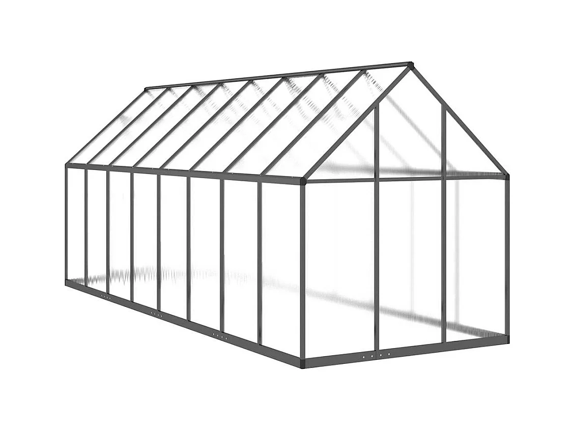 Invernadero de carpa para plantas flores y verduras con estructura de base 445 x 169 x 195 cm aluminio antracita 02_0044505
