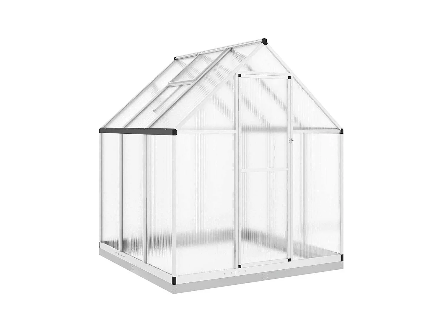 Invernadero de carpa para plantas flores y verduras con estructura de base plateada 169 x 169 x 202 cm aluminio Plata 02_0044519