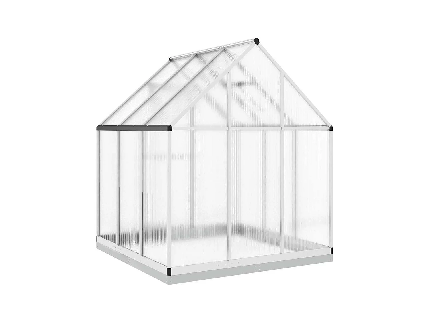 Invernadero de carpa para plantas flores y verduras con estructura de base plateada 169 x 169 x 202 cm aluminio Plata 02_0044519