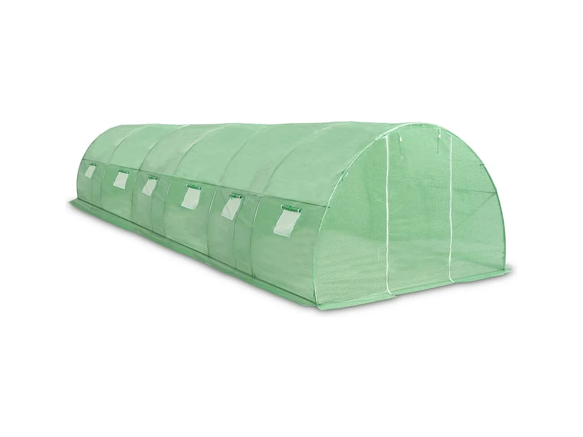 Serra tenda riparo piante fiori ortaggi 27 m² 900 x 300 x 200 cm verde 02_0044444