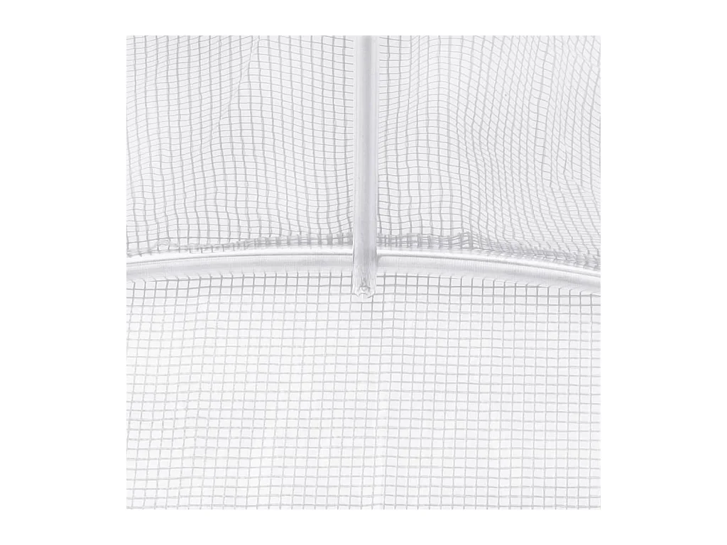 Serra tenda riparo piante fiori ortaggi con struttura in acciaio 60 m² 20 x 3 x 2 m bianco 02_0044615