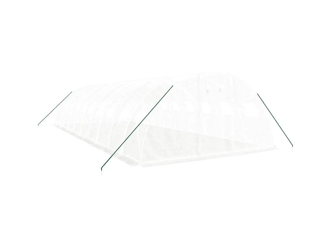 Serra tenda riparo piante fiori ortaggi con struttura in acciaio 40 m² 10 x 4 x 2 m bianco 02_0044585