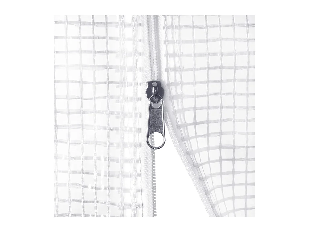 Serra tenda riparo piante fiori ortaggi con struttura in acciaio 40 m² 10 x 4 x 2 m bianco 02_0044585