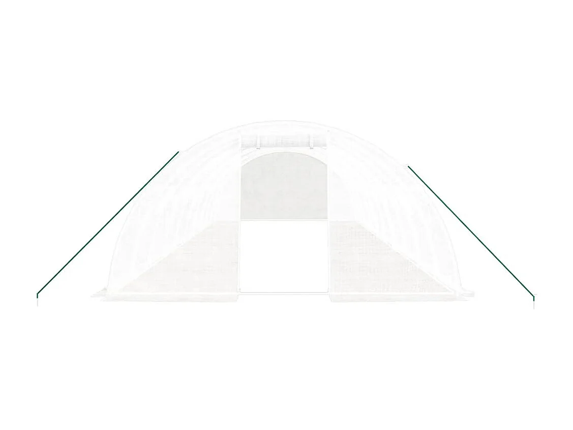 Tenda de estufa abrigo para plantas flores vegetais com estrutura de aço 40 m² 10 x 4 x 2 m branco 02_0044585