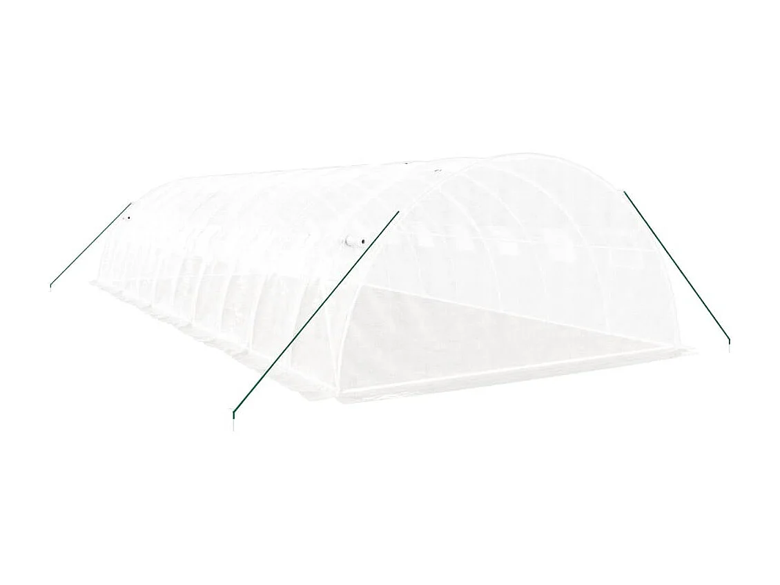 Tenda de estufa abrigo para plantas flores vegetais com estrutura de aço 40 m² 10 x 4 x 2 m branco 02_0044585