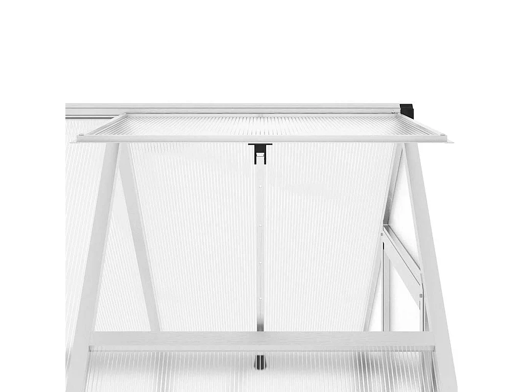 Tenda de estufa abrigo planta flor vegetais com estrutura de base prata 169 x 114 x 195 cm alumínio prata 02_0044515