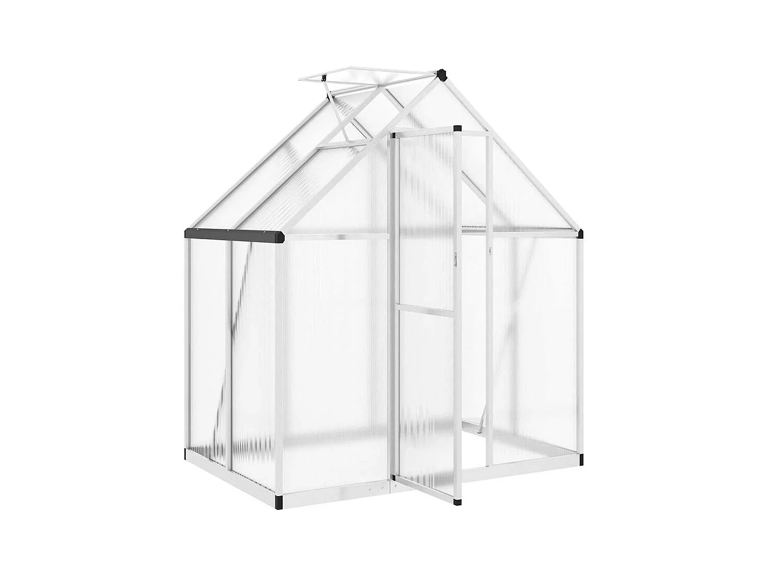 Invernadero de carpa para plantas flores y verduras con estructura de base plateada 169 x 114 x 195 cm aluminio Plata 02_0044515