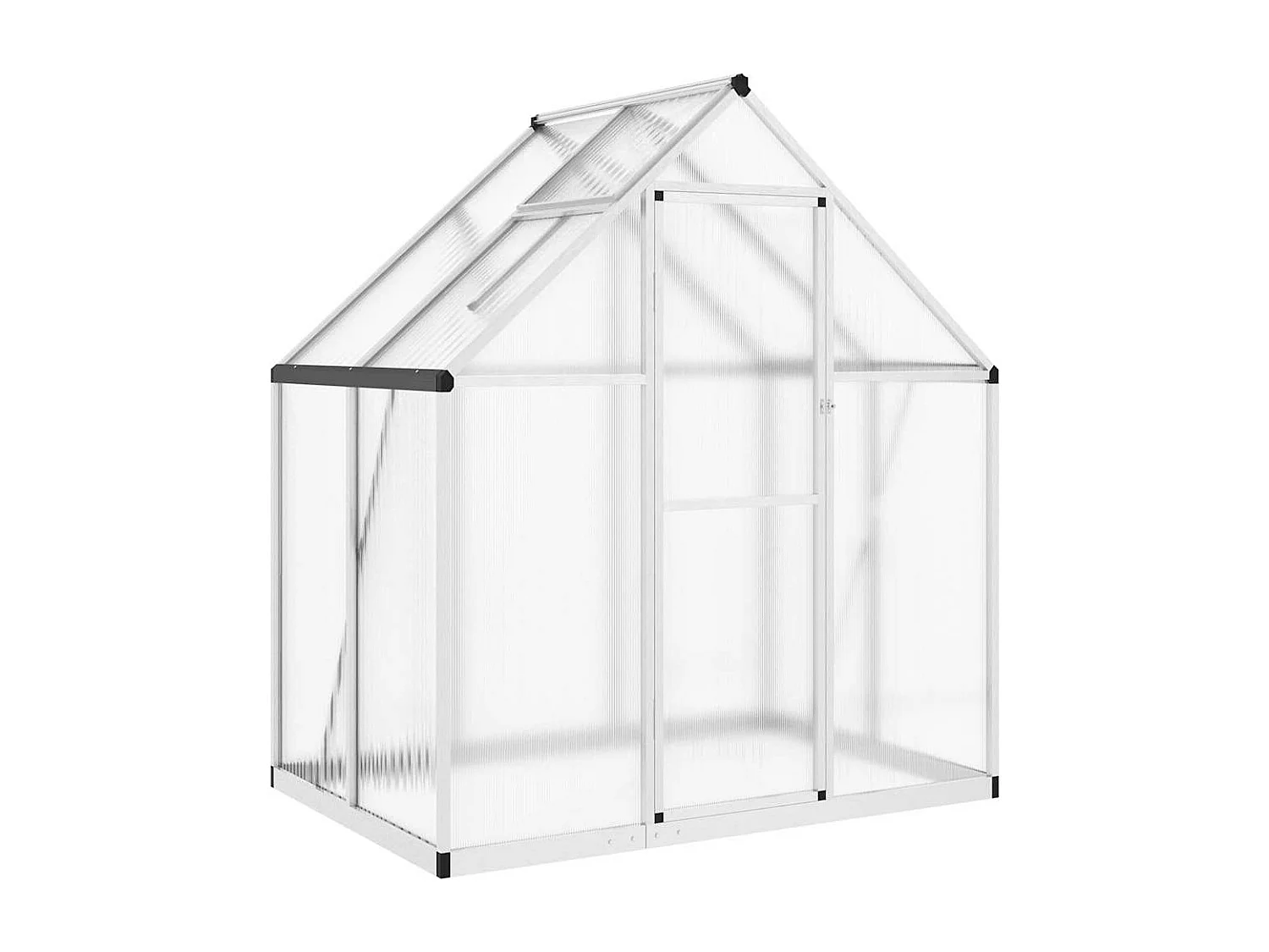 Invernadero de carpa para plantas flores y verduras con estructura de base plateada 169 x 114 x 195 cm aluminio Plata 02_0044515