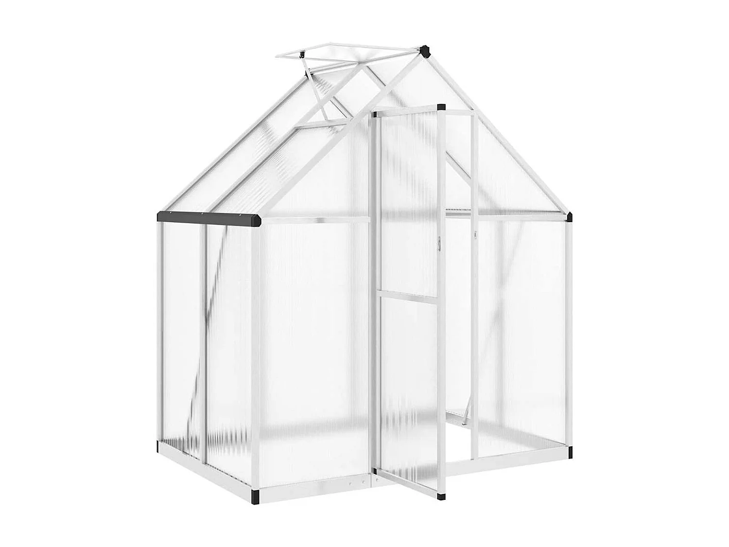 Invernadero de carpa para plantas flores y verduras con estructura de base plateada 169 x 114 x 195 cm aluminio Plata 02_0044515