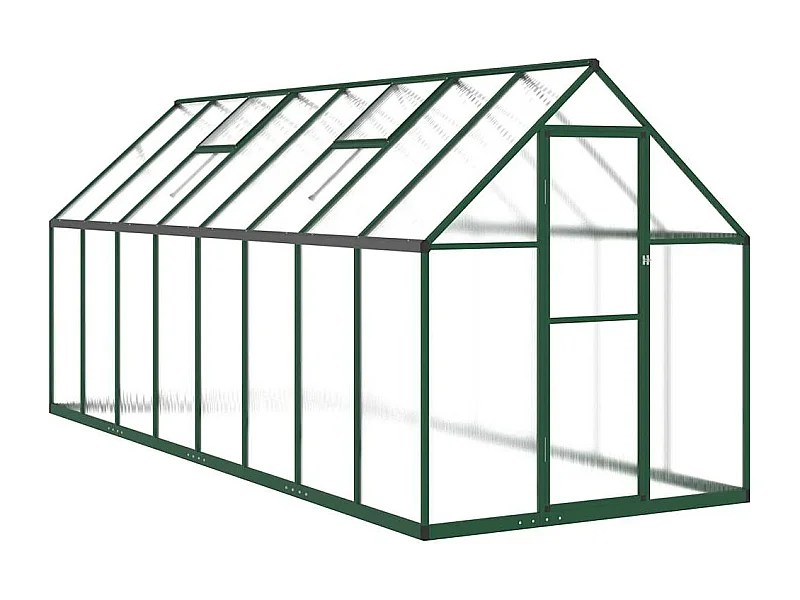 Invernadero de carpa para plantas flores y verduras con estructura de aluminio verde 445 x 169 x 195 cm 02_0044506