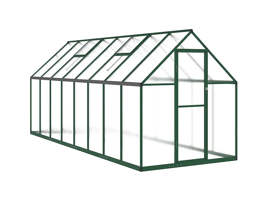 Invernadero de carpa para plantas flores y verduras con estructura de aluminio verde 445 x 169 x 195 cm 02_0044506