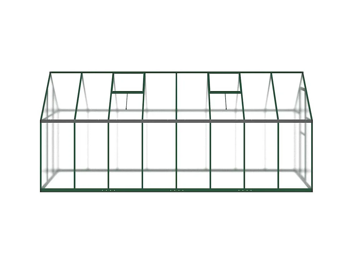 Invernadero de carpa para plantas flores y verduras con estructura de aluminio verde 445 x 169 x 195 cm 02_0044506