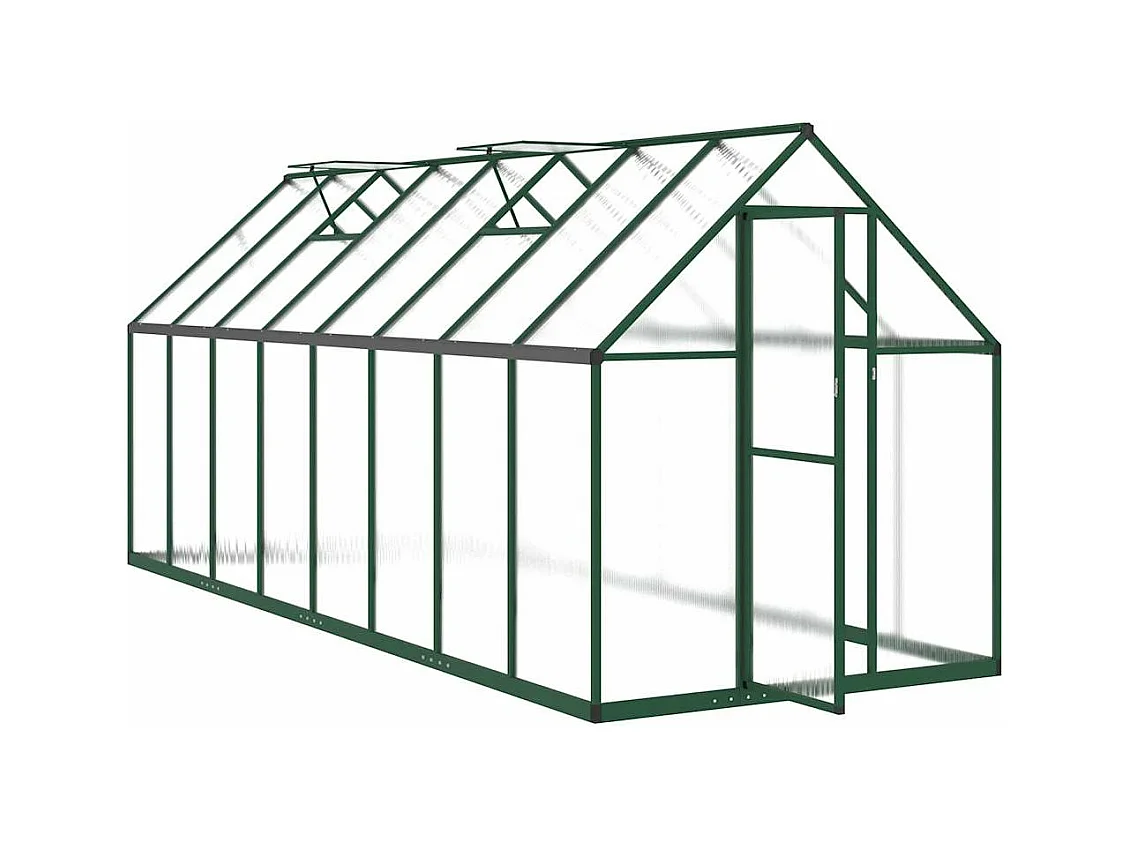 Invernadero de carpa para plantas flores y verduras con estructura de aluminio verde 445 x 169 x 195 cm 02_0044506
