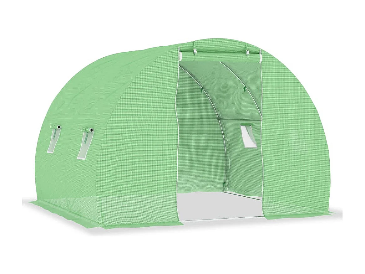 Invernadero de carpa para plantas flores y verduras 6 m² 3 x 2 x 2 m verde 02_0044451
