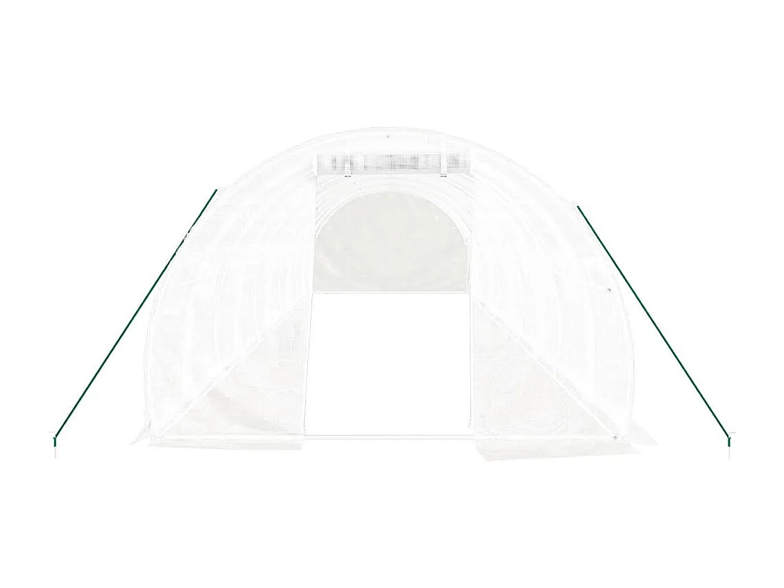 Tenda de estufa abrigo para plantas flores vegetais com estrutura de aço 30 m² 10 x 3 x 2 m branco 02_0044569
