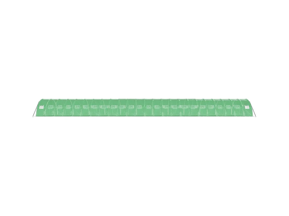 Serra tenda riparo piante fiori ortaggi con struttura in acciaio 96 m² 24 x 4 x 2 m verde 02_0044646