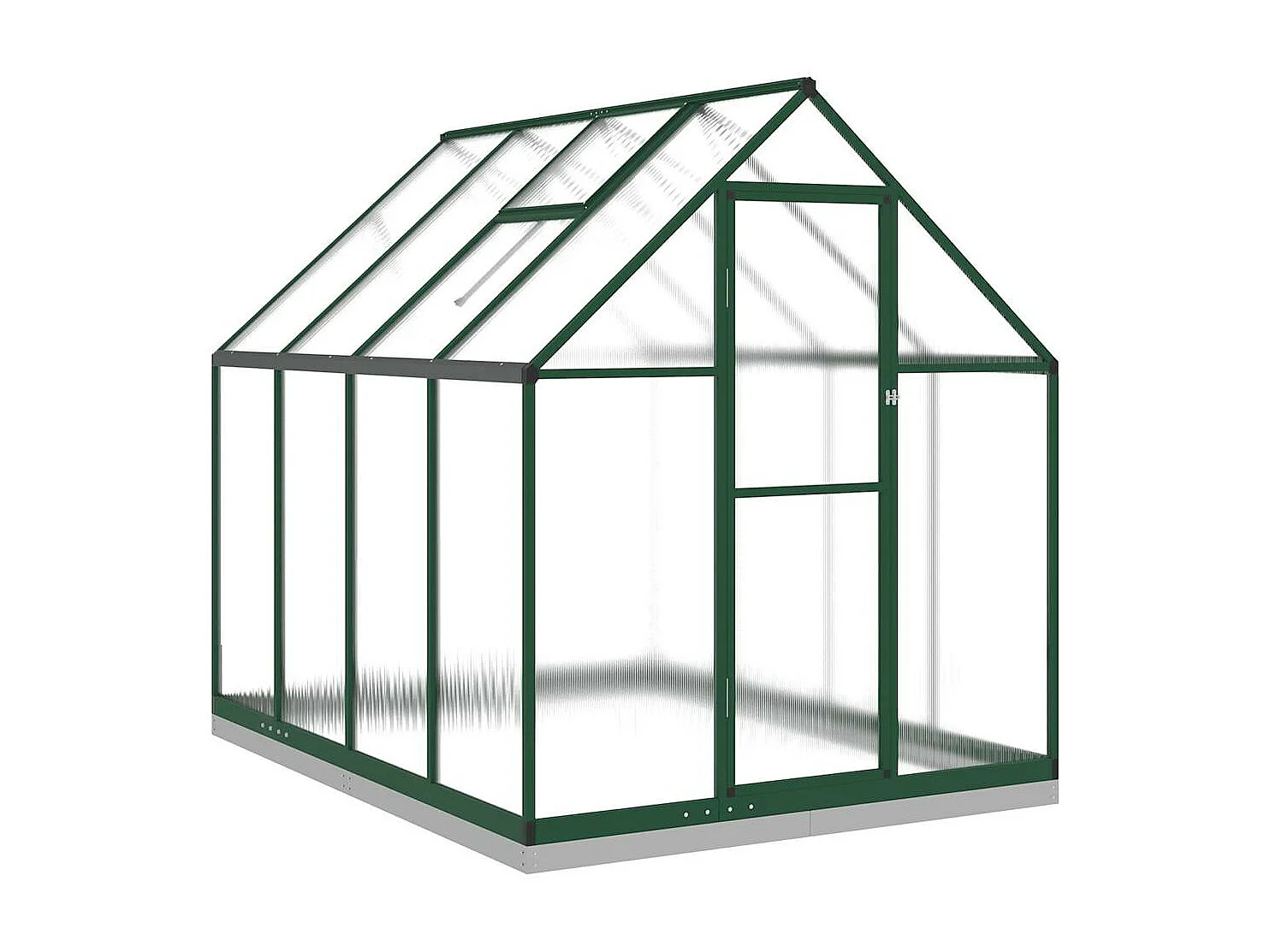 Serra tenda riparo piante fiori ortaggi con telaio di base 224 x 169 x 202 cm alluminio verde 02_0044499