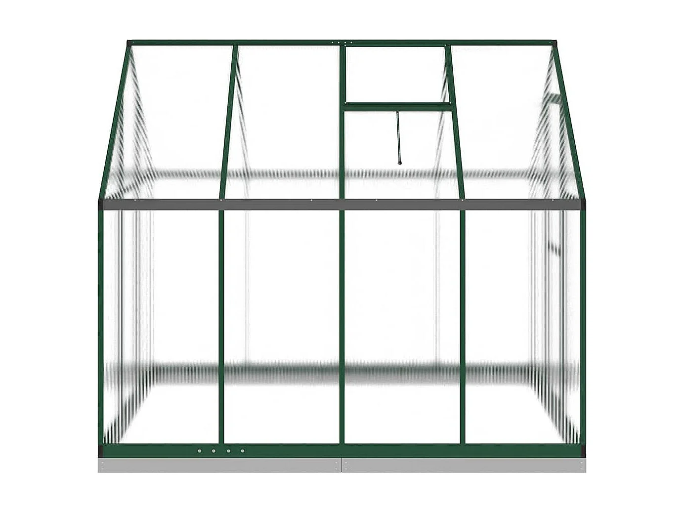 Serra tenda riparo piante fiori ortaggi con telaio di base 224 x 169 x 202 cm alluminio verde 02_0044499