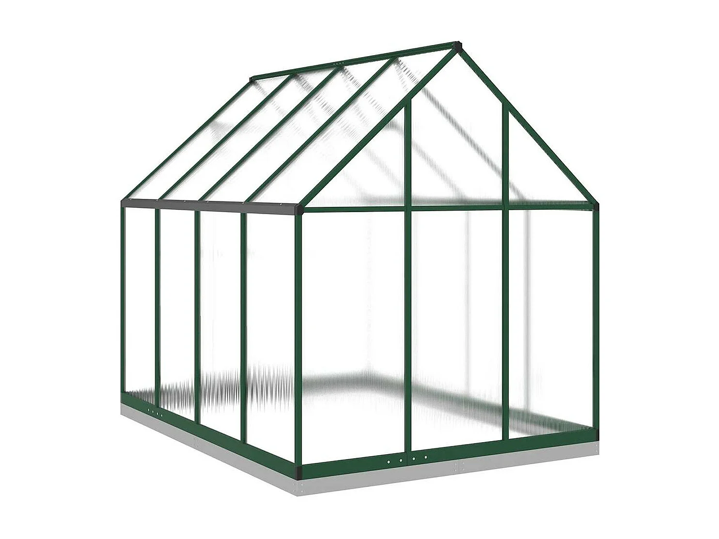 Serra tenda riparo piante fiori ortaggi con telaio di base 224 x 169 x 202 cm alluminio verde 02_0044499