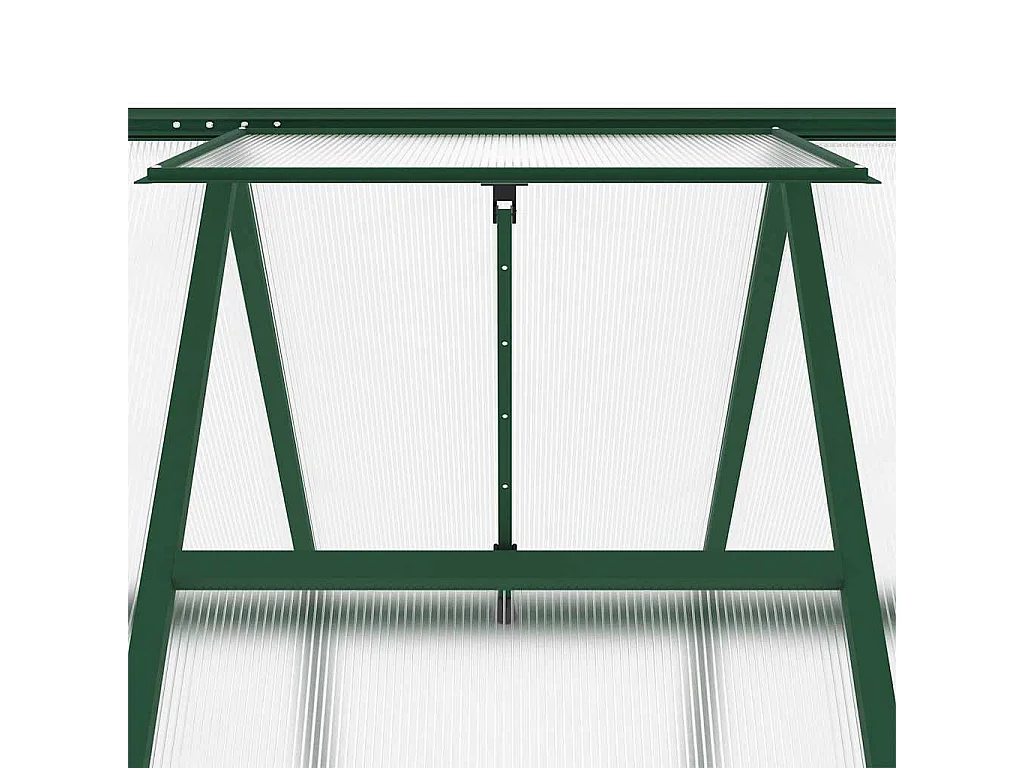 Serra tenda riparo piante fiori ortaggi con telaio di base 224 x 169 x 202 cm alluminio verde 02_0044499
