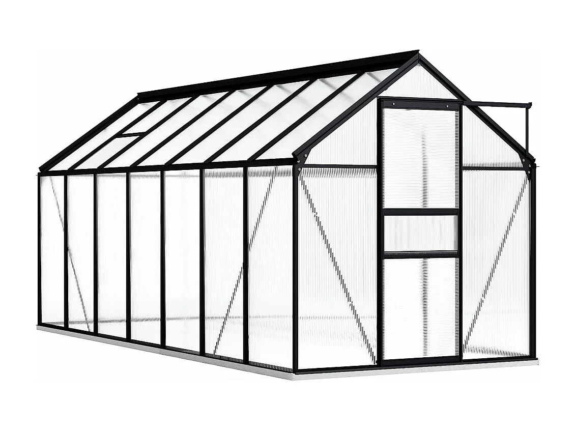 Tenda de abrigo para estufas plantas flores e vegetais com estrutura de base em alumínio 817 m² antracite 02_0044513