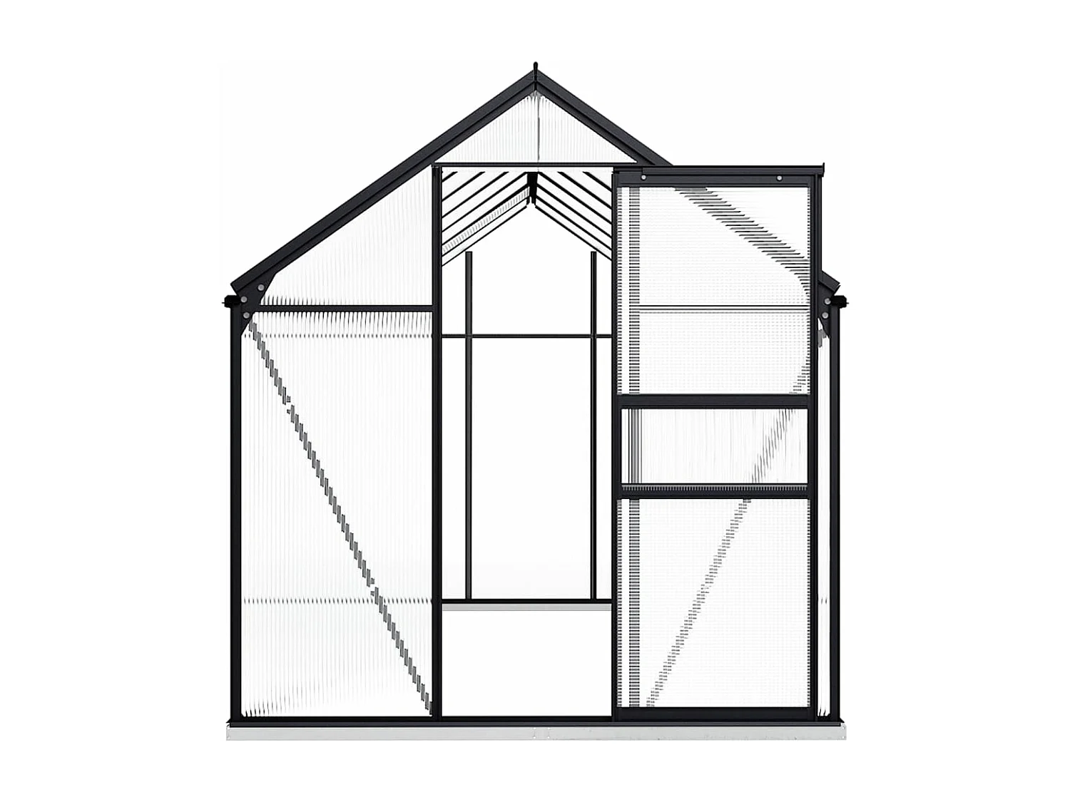 Tenda de abrigo para estufas plantas flores e vegetais com estrutura de base em alumínio 817 m² antracite 02_0044513