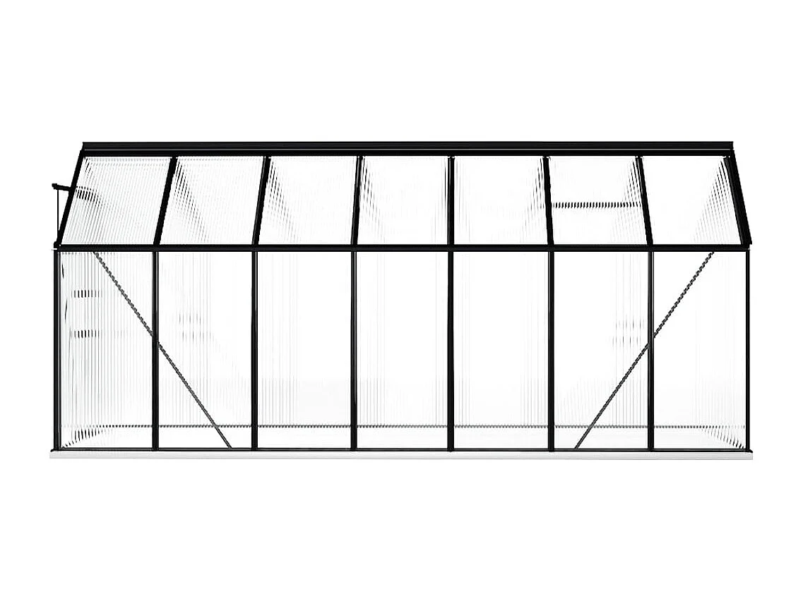 Tenda de abrigo para estufas plantas flores e vegetais com estrutura de base em alumínio 817 m² antracite 02_0044513