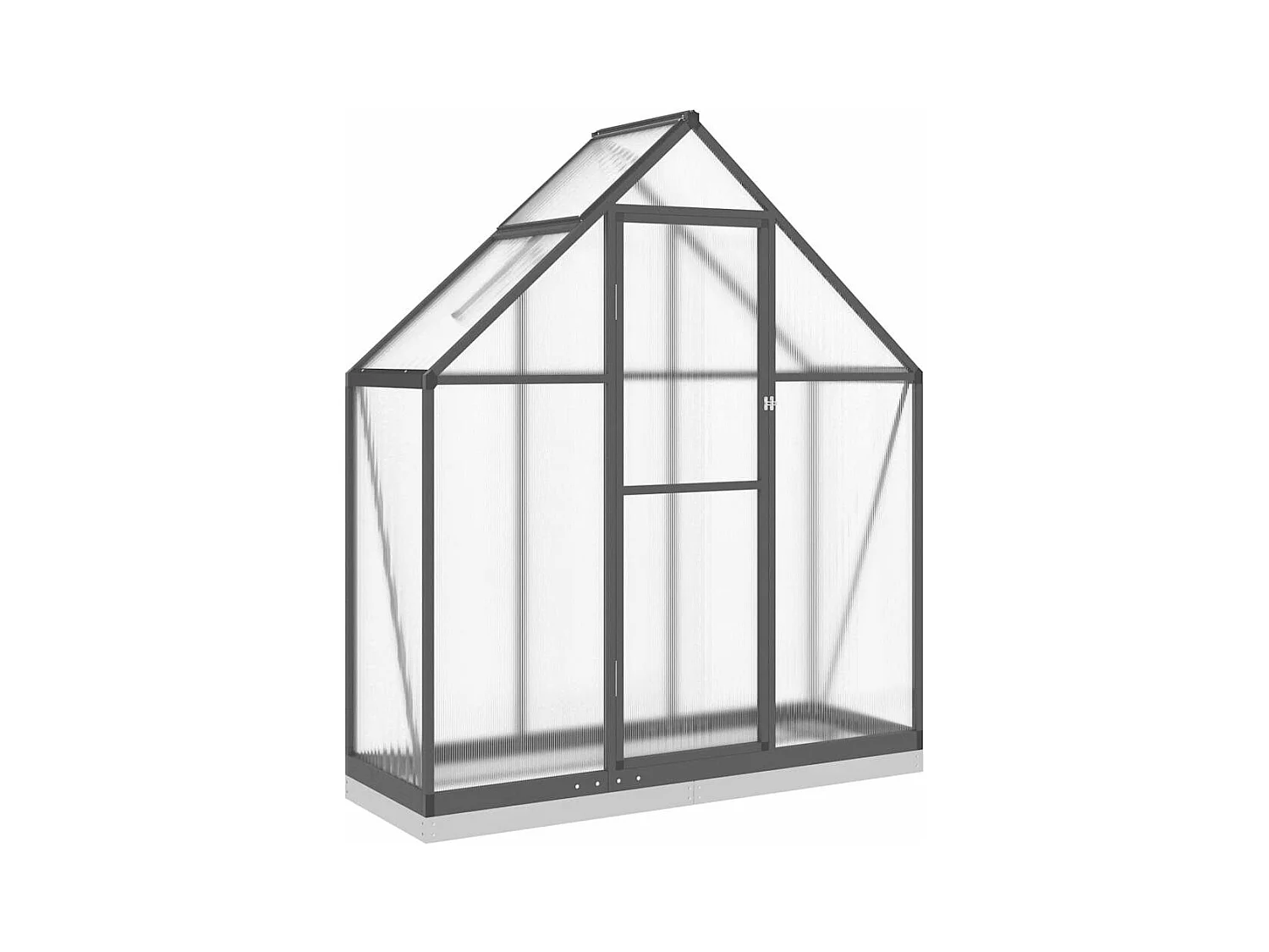 Serra tenda riparo piante fiori ortaggi con telaio di base 169 x 58 x 202 cm alluminio antracite 02_0044494