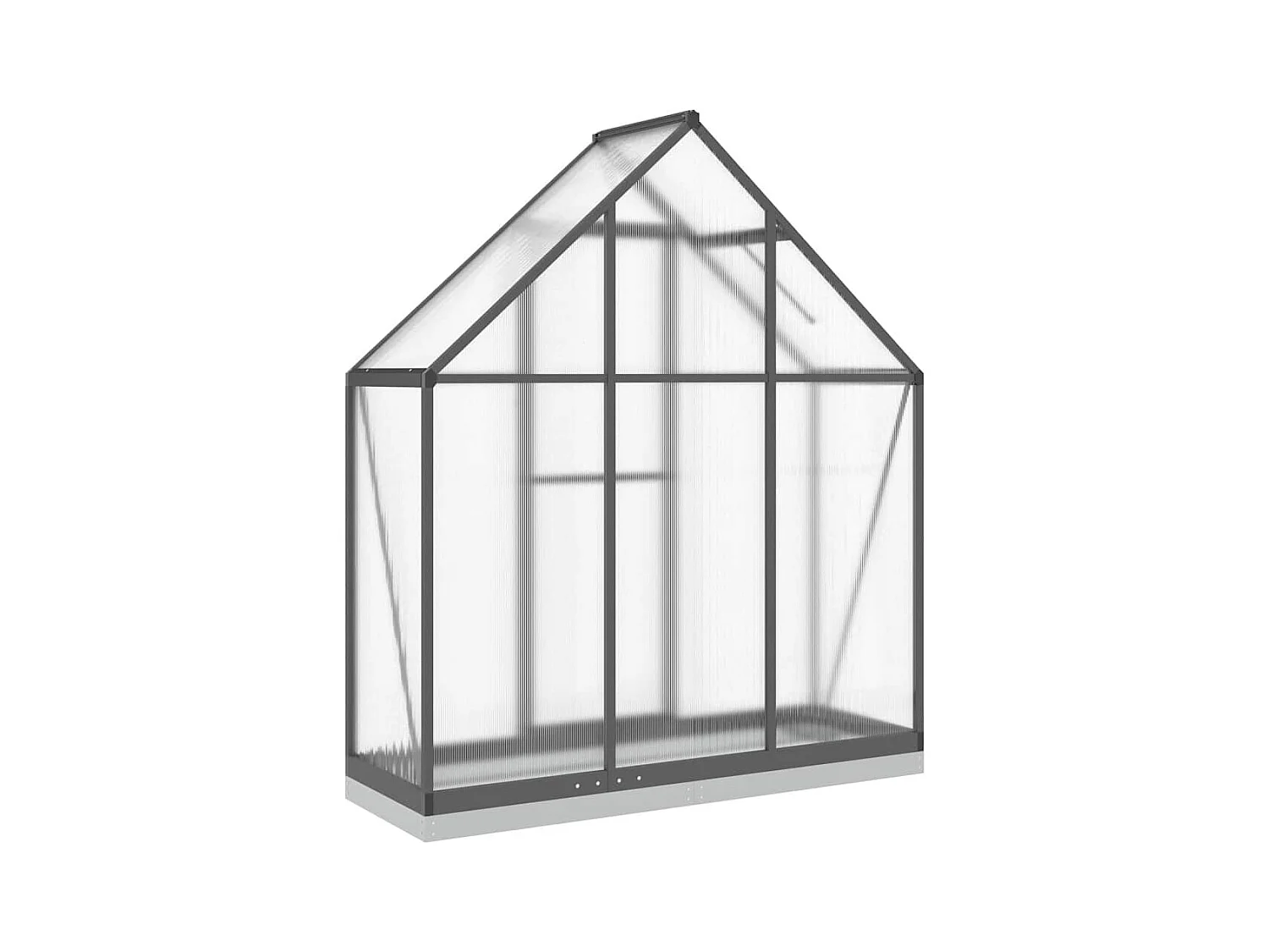 Serra tenda riparo piante fiori ortaggi con telaio di base 169 x 58 x 202 cm alluminio antracite 02_0044494