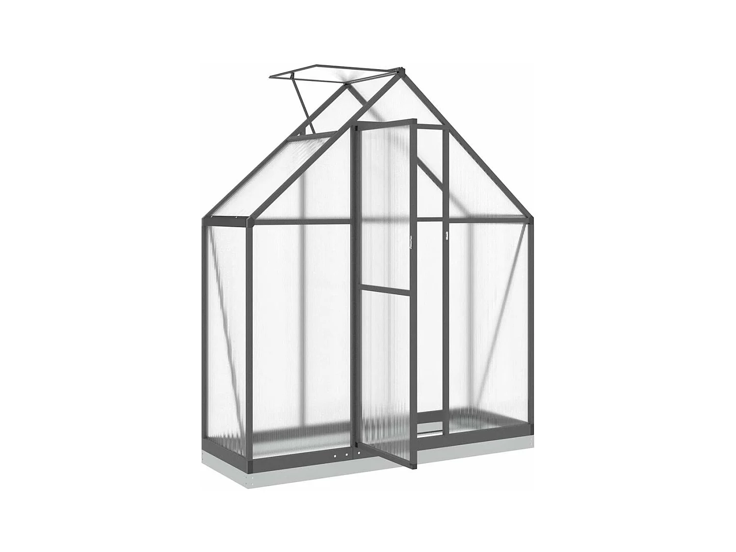 Invernadero de carpa para plantas flores y verduras con estructura de base 169 x 58 x 202 cm aluminio antracita 02_0044494