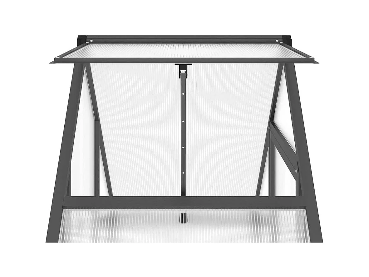 Invernadero de carpa para plantas flores y verduras con estructura de base 169 x 58 x 202 cm aluminio antracita 02_0044494