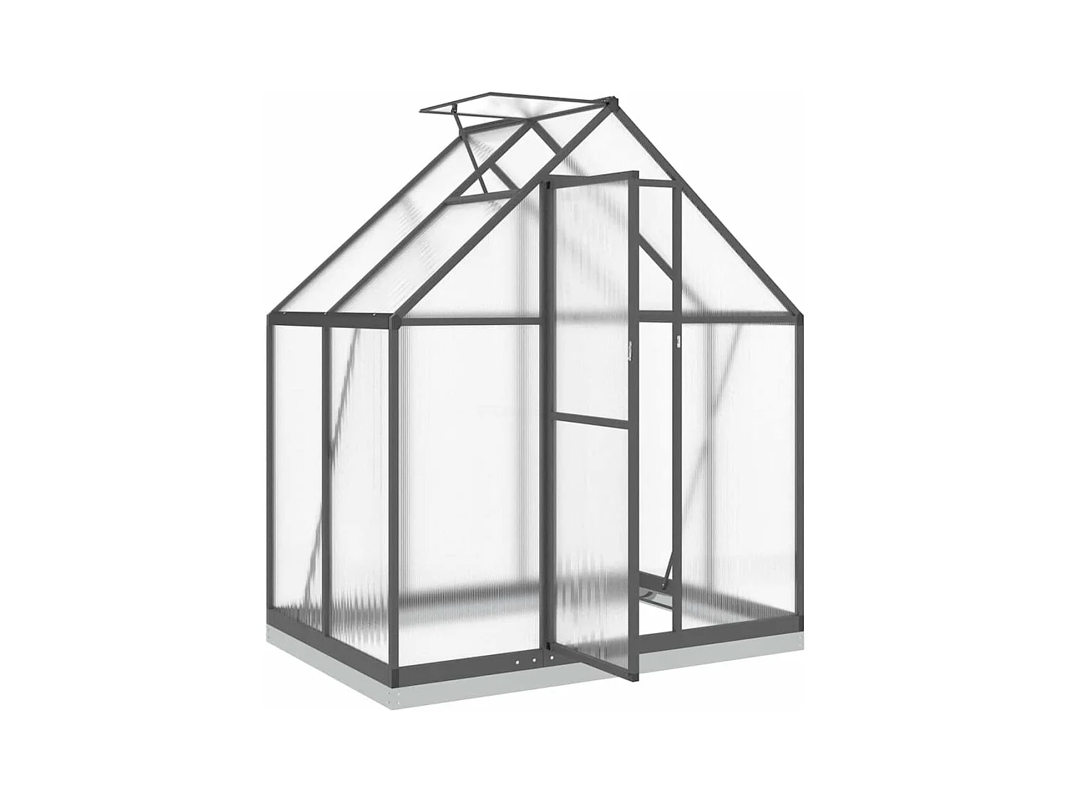 Invernadero de carpa para plantas flores y verduras con estructura de base 169 x 114 x 202 cm aluminio antracita 02_0044486