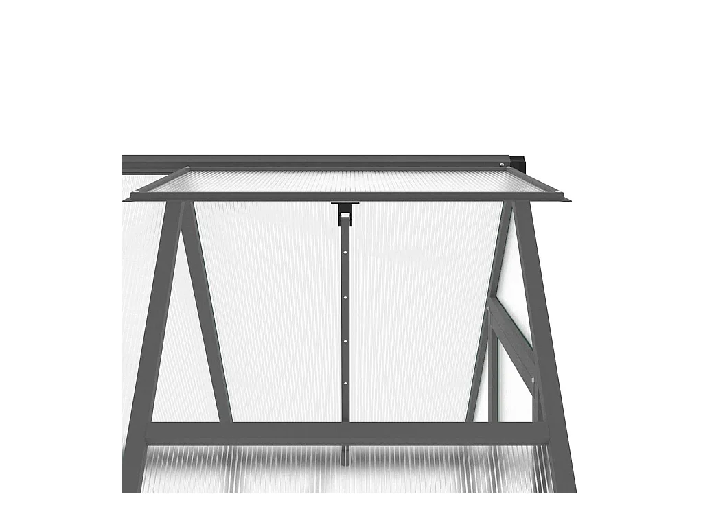 Invernadero de carpa para plantas flores y verduras con estructura de base 169 x 114 x 202 cm aluminio antracita 02_0044486