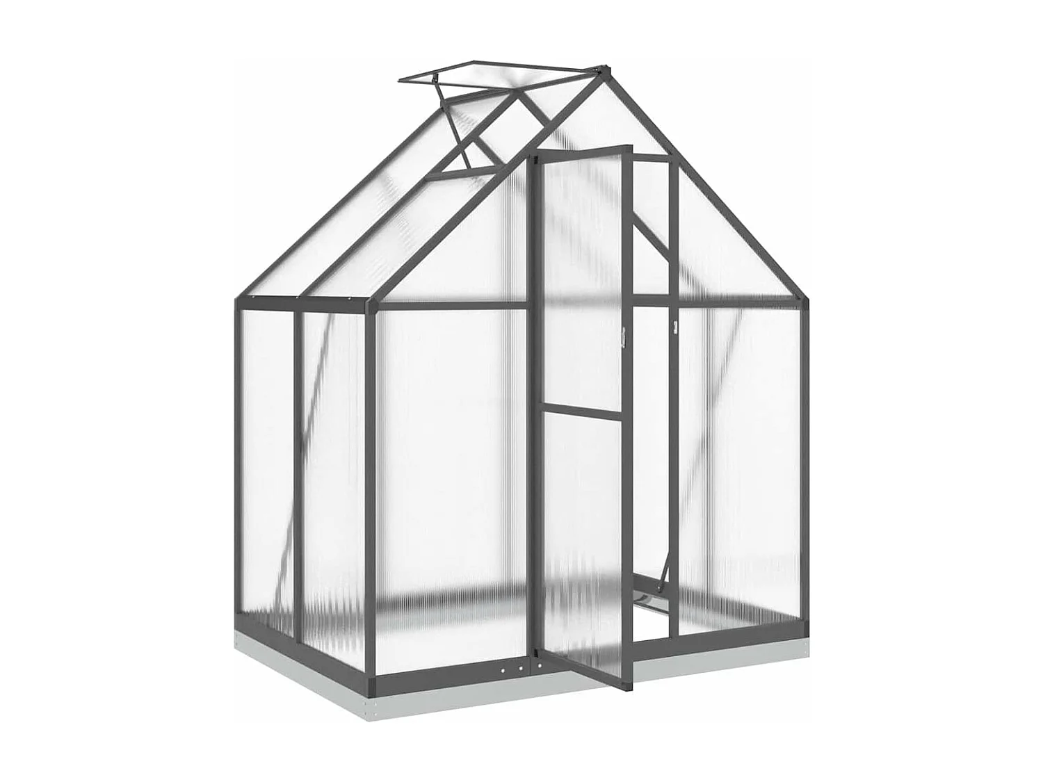 Invernadero de carpa para plantas flores y verduras con estructura de base 169 x 114 x 202 cm aluminio antracita 02_0044486