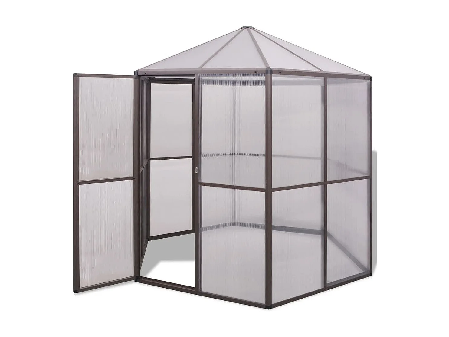 Serre tente abri plante aluminium marron 240 x 211 x 232 cm 02_0044656