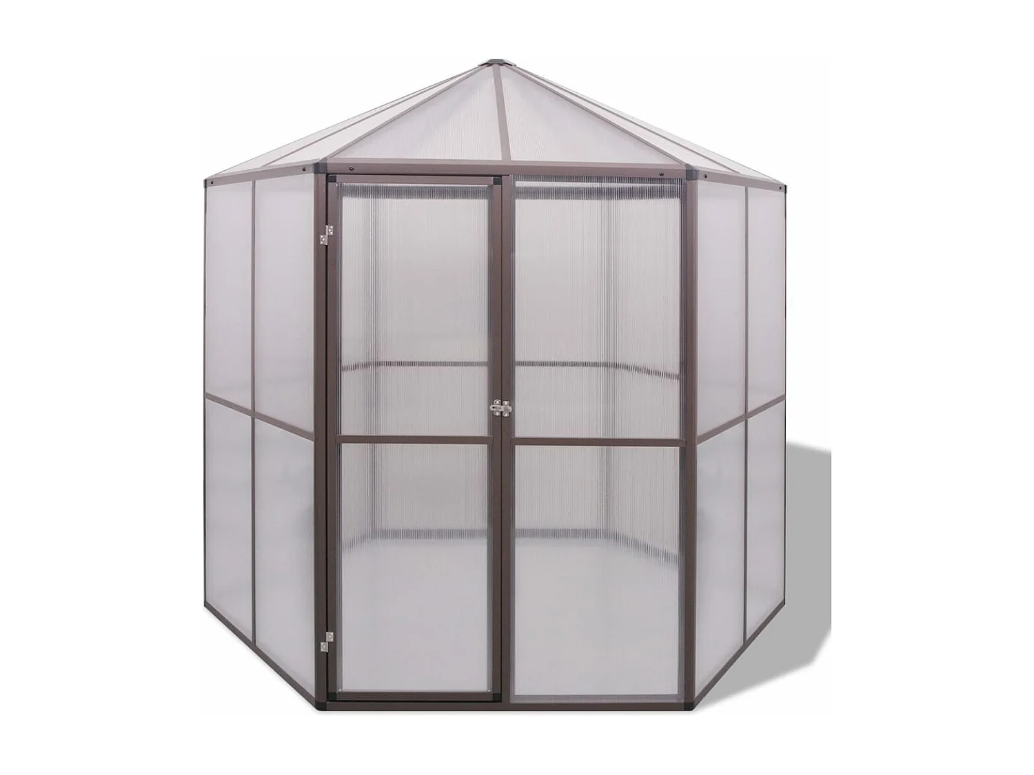 Serre tente abri plante aluminium marron 240 x 211 x 232 cm 02_0044656