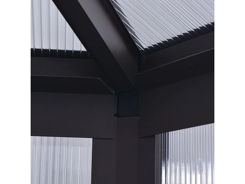 Serre tente abri plante aluminium marron 240 x 211 x 232 cm 02_0044656