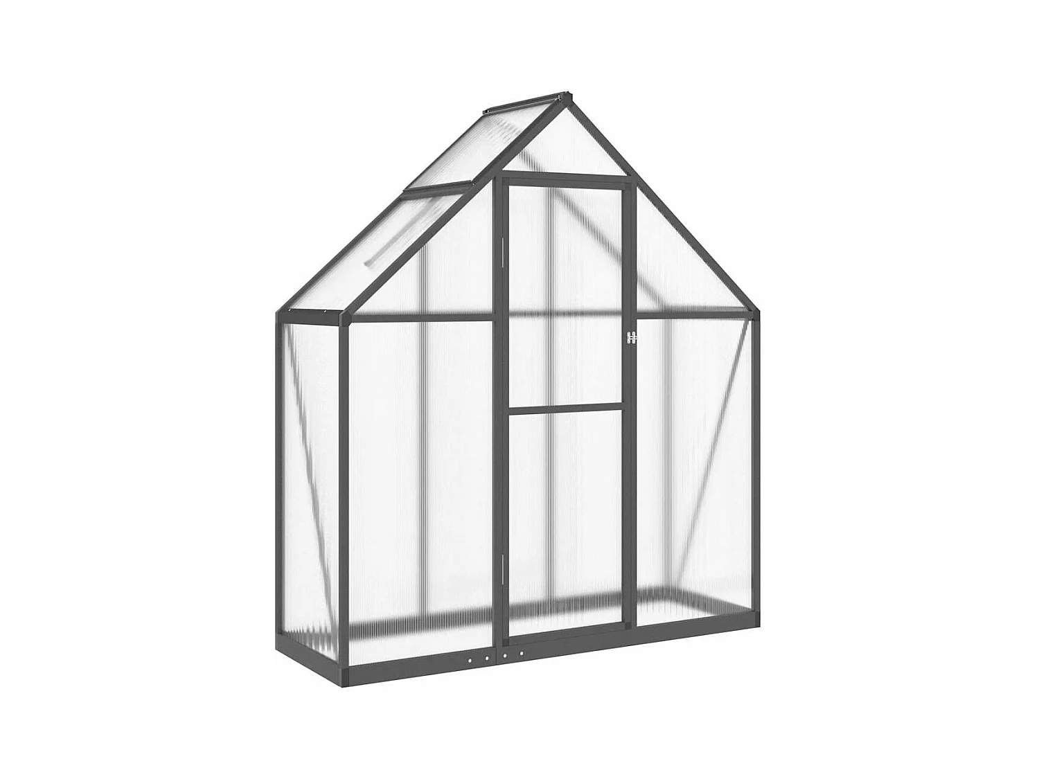 Serra tenda riparo piante fiori ortaggi con telaio di base 169 x 58 x 195 cm alluminio antracite 02_0044492